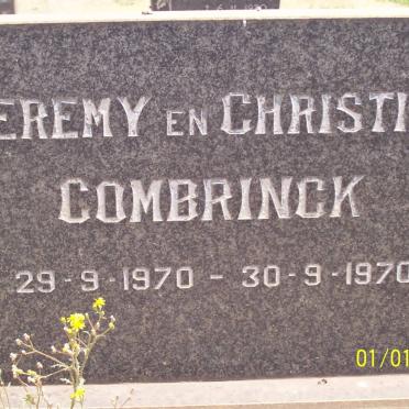 COMBRINCK Jeremy  1970-1970 :: COMBRINCK Christine 1970-1970