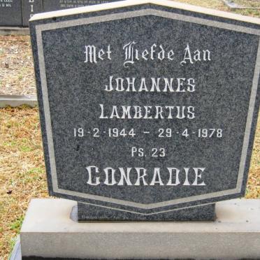 CONRADIE Johannes Lambertus 1944-1978