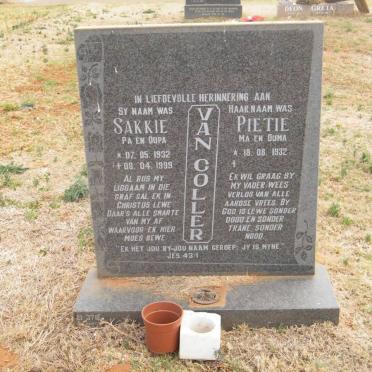 COLLER Sakkie, van 1932-1999 &amp; Pietie 1932-