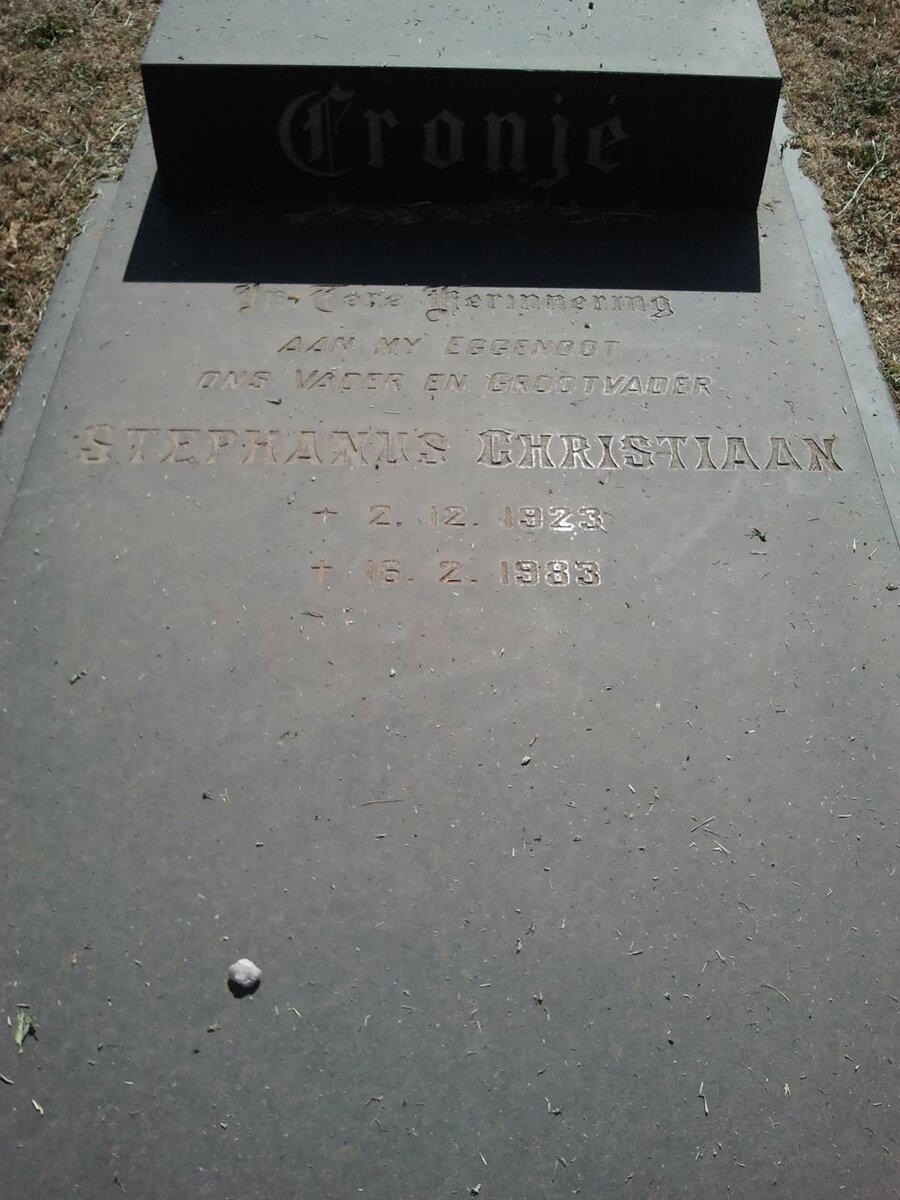 CRONJE Stephanus Christiaan 1923-1983