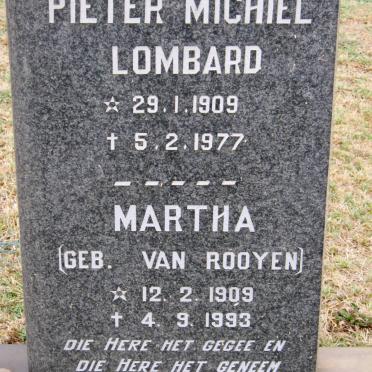 CROESER Pieter Michiel Lombard 1909-1977 &amp; Martha VAN ROOYEN 1909-1993