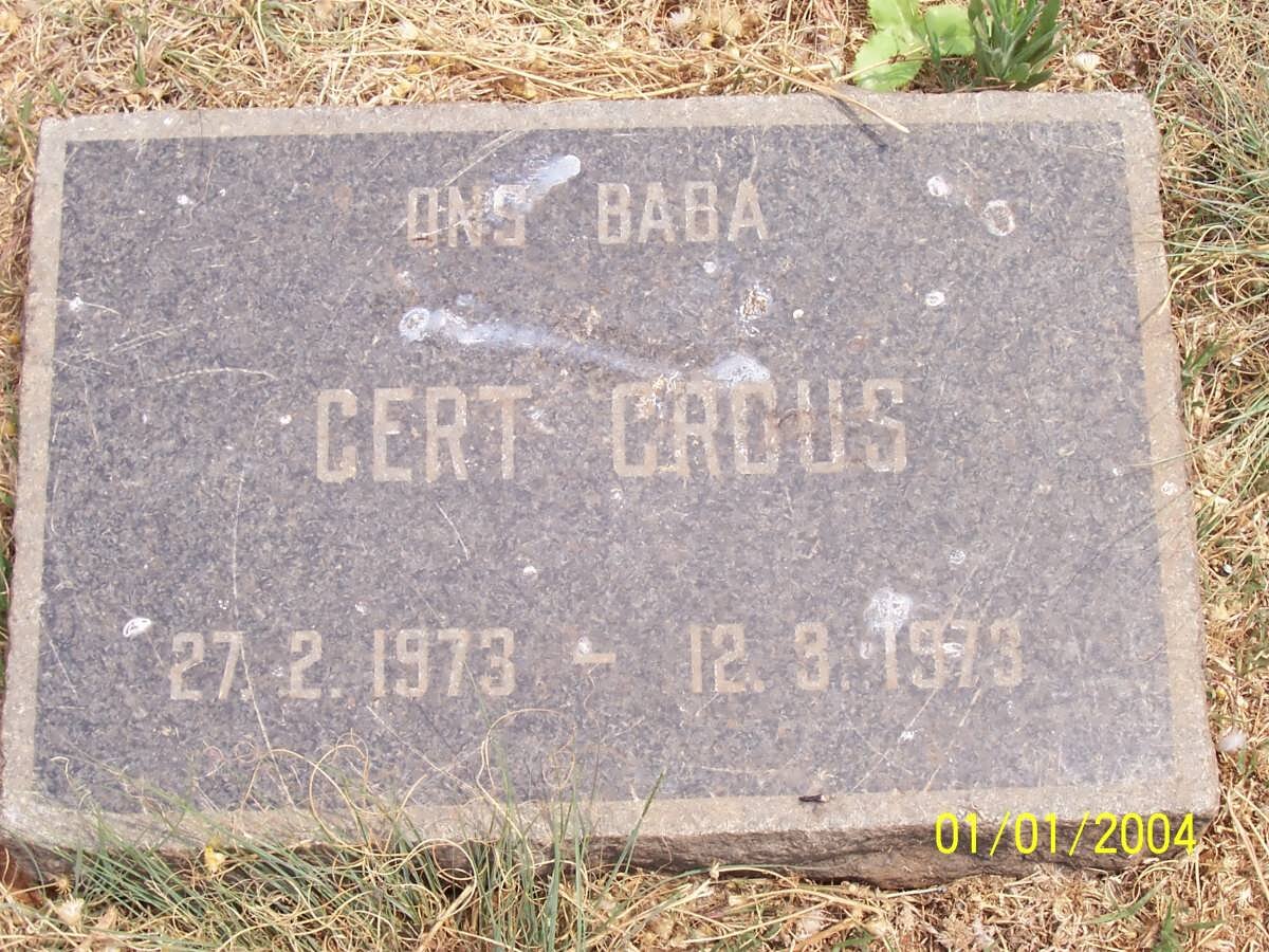 CROUS Gert 1973-1973