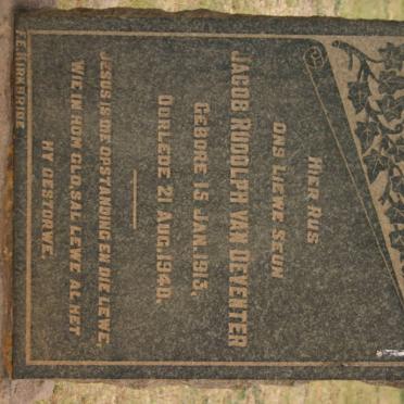 DEVENTER Jacob Rudolph, van 1913-1940