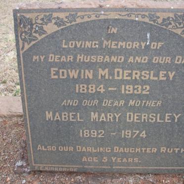DERSLEY Edwin M. 1884-1932 &amp; Mabel Mary 1892-1974 :: DERSLEY Ruth