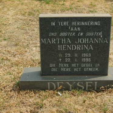 DEYSEL Martha Johanna Hendrina 1969-1995