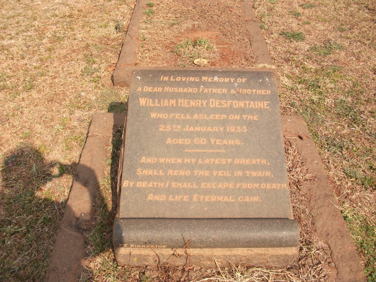 DESFONTAINE William Henry -1933