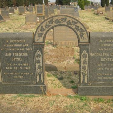 DEYSEL Jan Frederik 1869-1949 &amp; Magdalena Cornelia 1880-1975