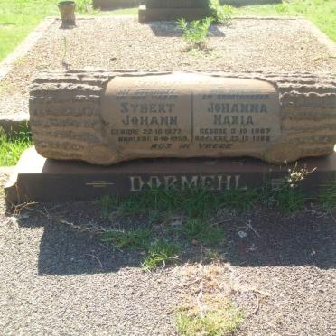 DORMEHL Sybert Johann 1877-1959 &amp; Johanna Maria 1887-1980