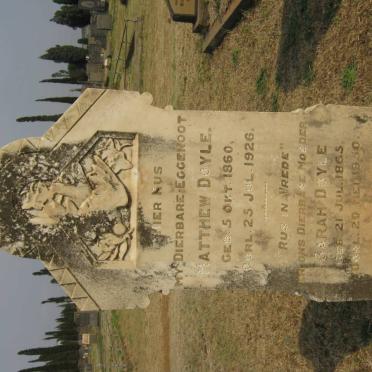 DOYLE Matthew 1860-1926 &amp; Sarah 1865-1950