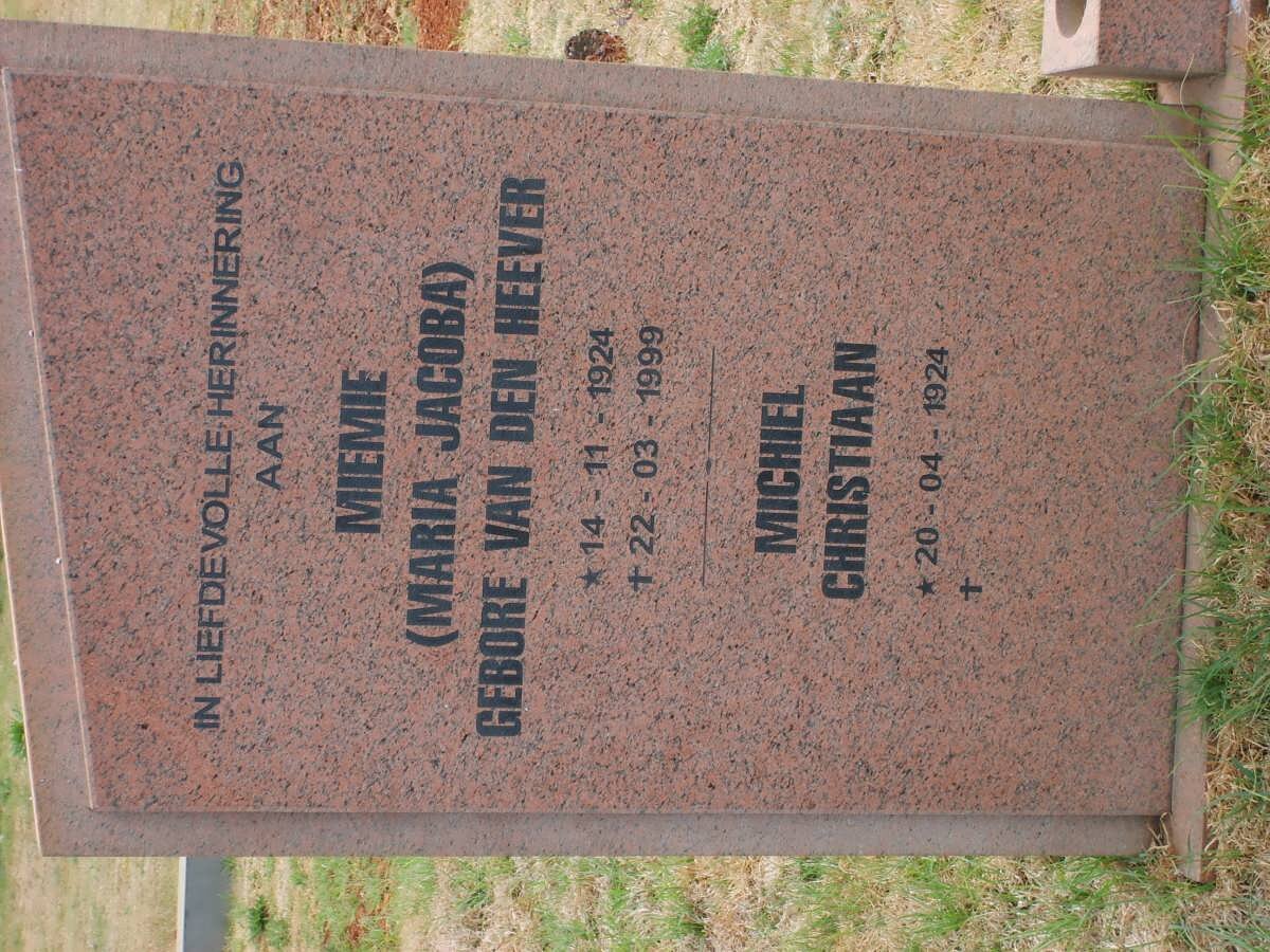 ELOFF Michiel Christiaan 1924-2009 &amp; Maria Jacoba VAN DEN HEEVER 1924-1999