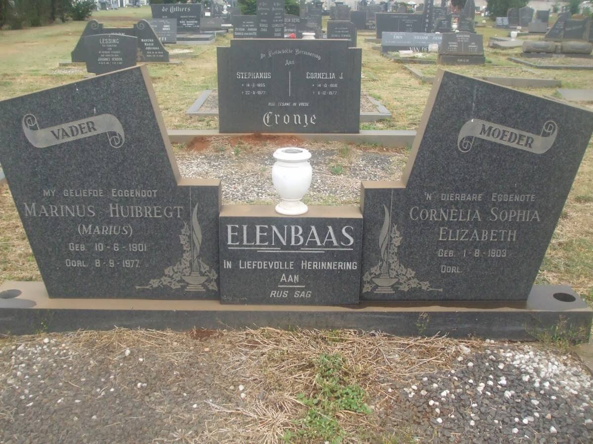ELENBAAS Marinus Huibregt 1901-1977 &amp; Cornelia Sophia Elizabeth 1903-