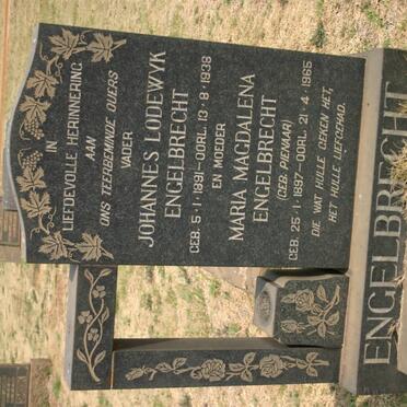 ENGELBRECHT Johannes Lodewyk 1891-1938 &amp; Maria Magdalena PIENAAR 1897-1965
