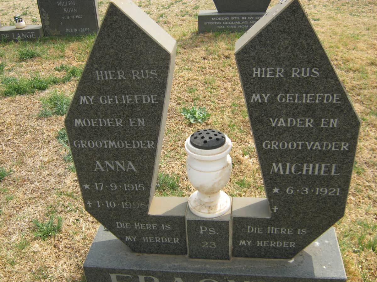 ERASMUS Michiel 1921-2005 &amp; Anna 1915-1998