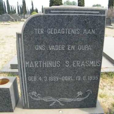 ERASMUS Marthinus S. 1899-1995