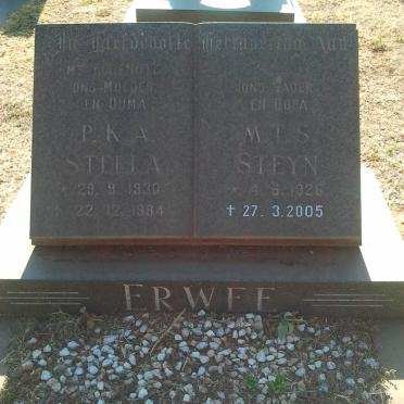 ERWEE M.T.S. 1926-2005 &amp; P.K.A. 1930-1984