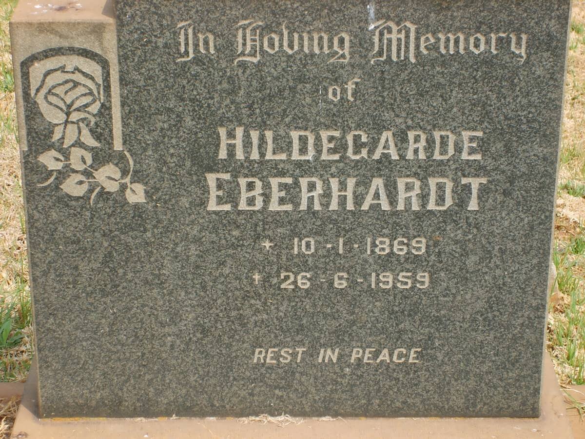 EBERHARDT Hildegarde 1869-1959