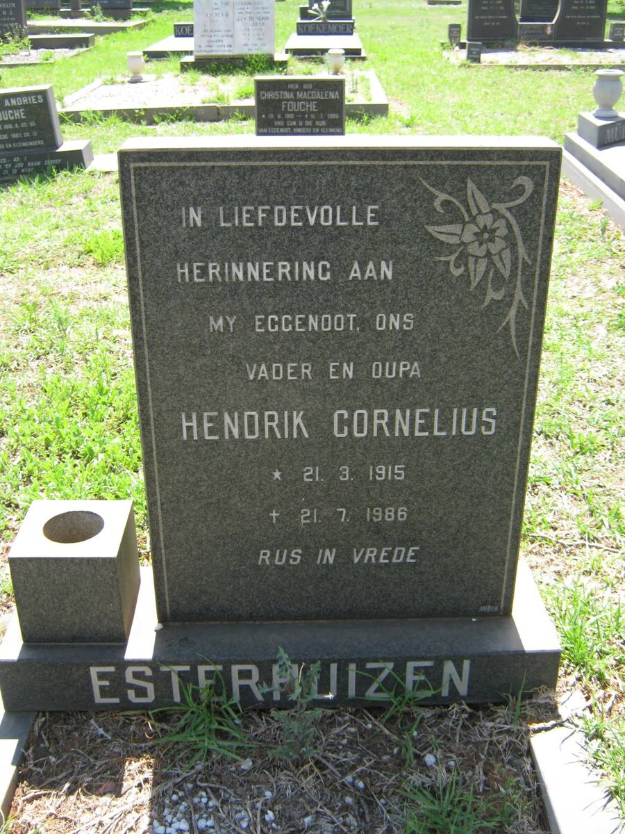 ESTERHUIZEN Hendrik Cornelius 1915-1986