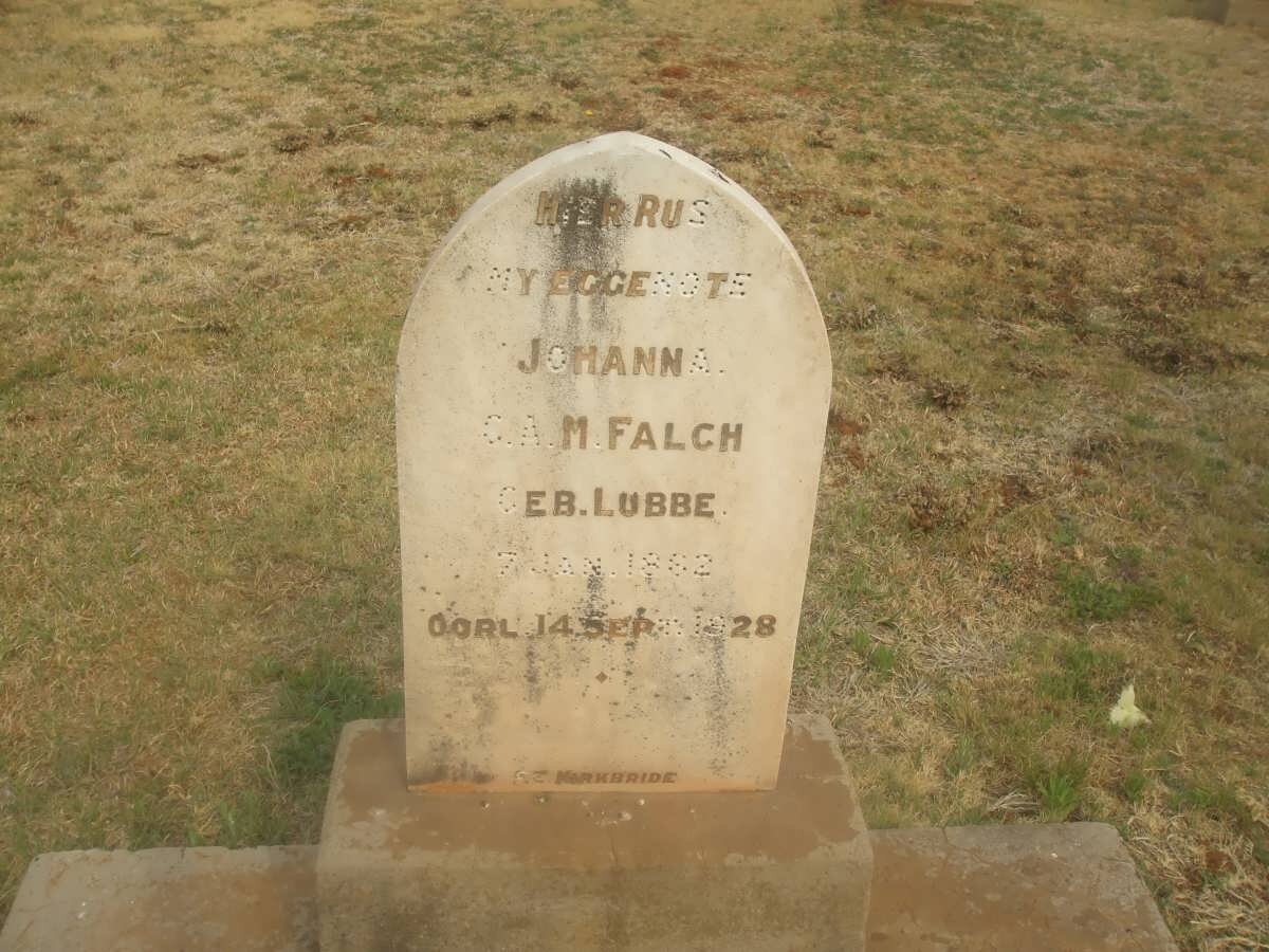 FALCH Johanna C.A.M. nee LUBBE 1862-1928