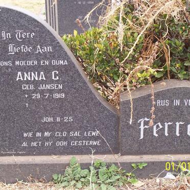 FERREIRA Anna C. nee JANSEN 1919-
