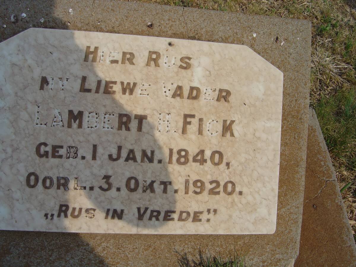 FICK Lambert H. 1840-1920