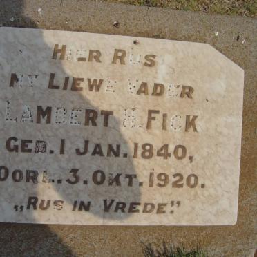 FICK Lambert H. 1840-1920