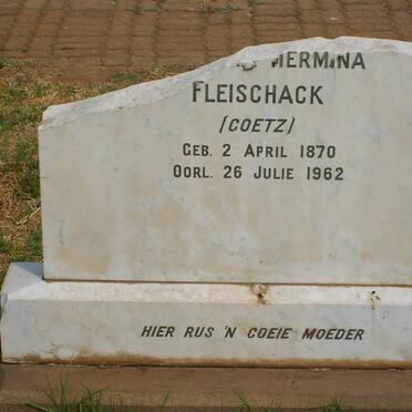 FLEISCHACK Johanna Hermina nee GOETZ 1870-1962