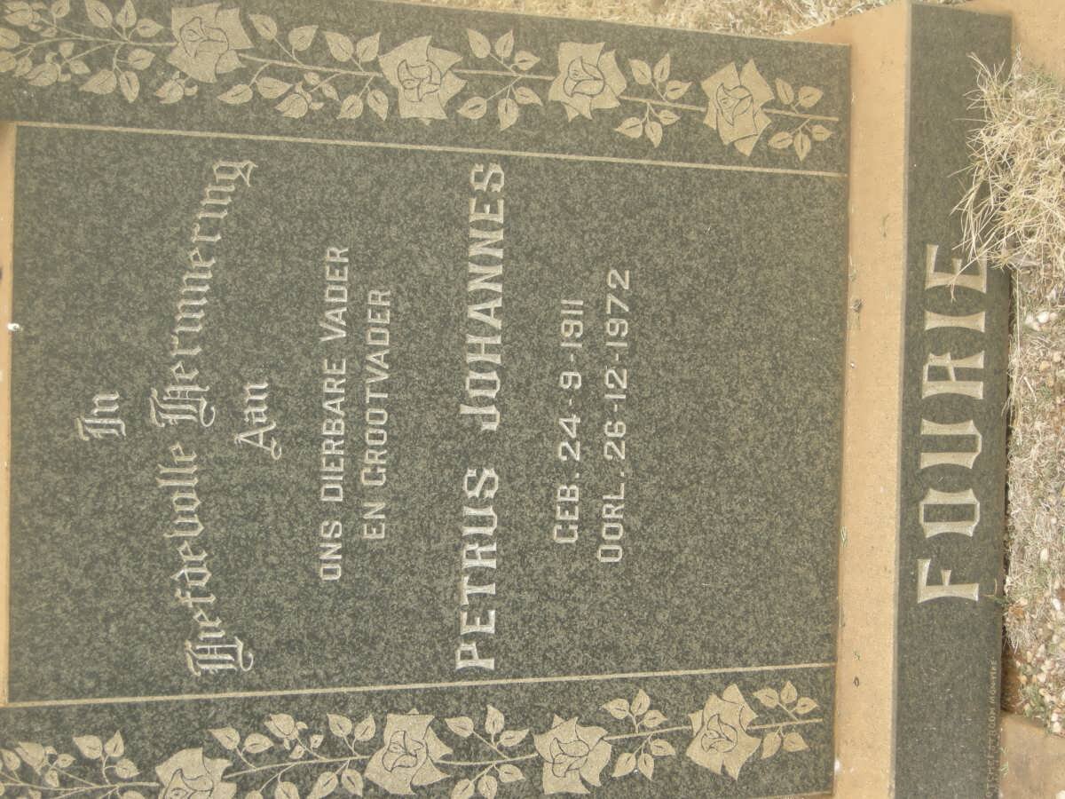 FOURIE Petrus Johannes 1911-1972