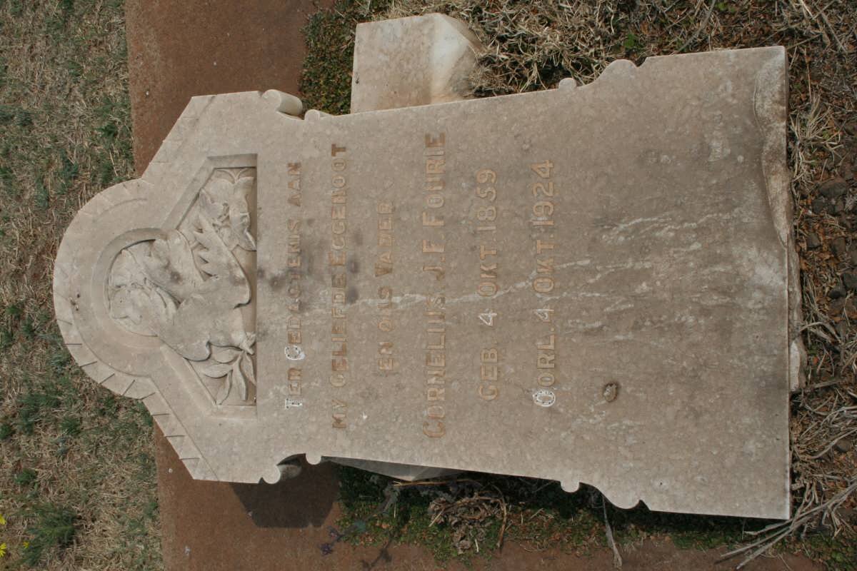 FOURIE Corneluis J.F. 1859-1924