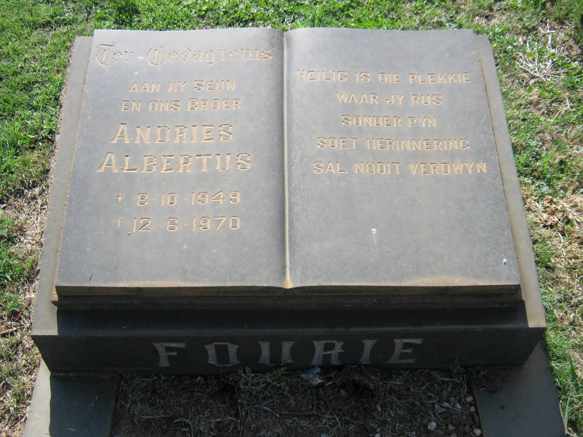 FOURIE Andries Albertus 1949-1970