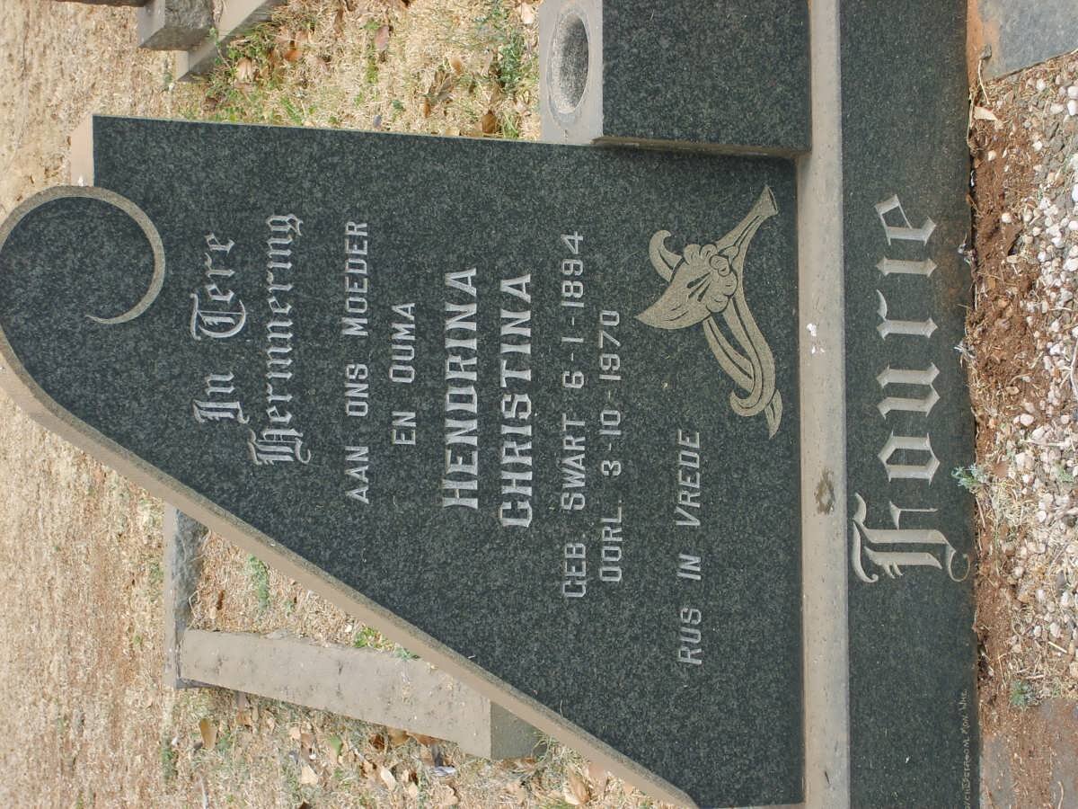 FOURIE Hendrina Christina SWART 1894-1970