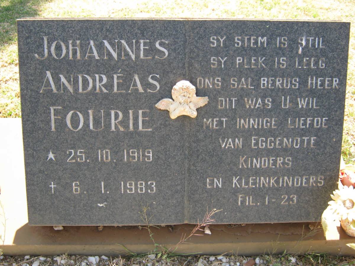 FOURIE Johannes Andréas 1919-1983