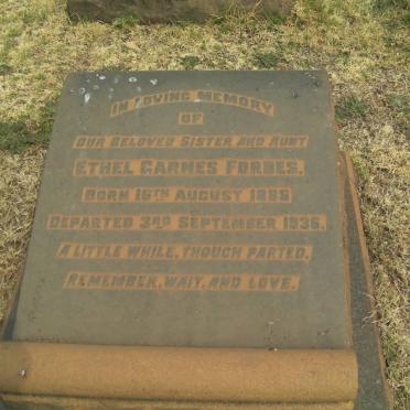 FORBES Ethel Garnes 1886-1936