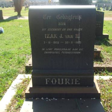 FOURIE Izak J. van H. 1905-1963 &amp; Beatrice Hendrina 1909-1988
