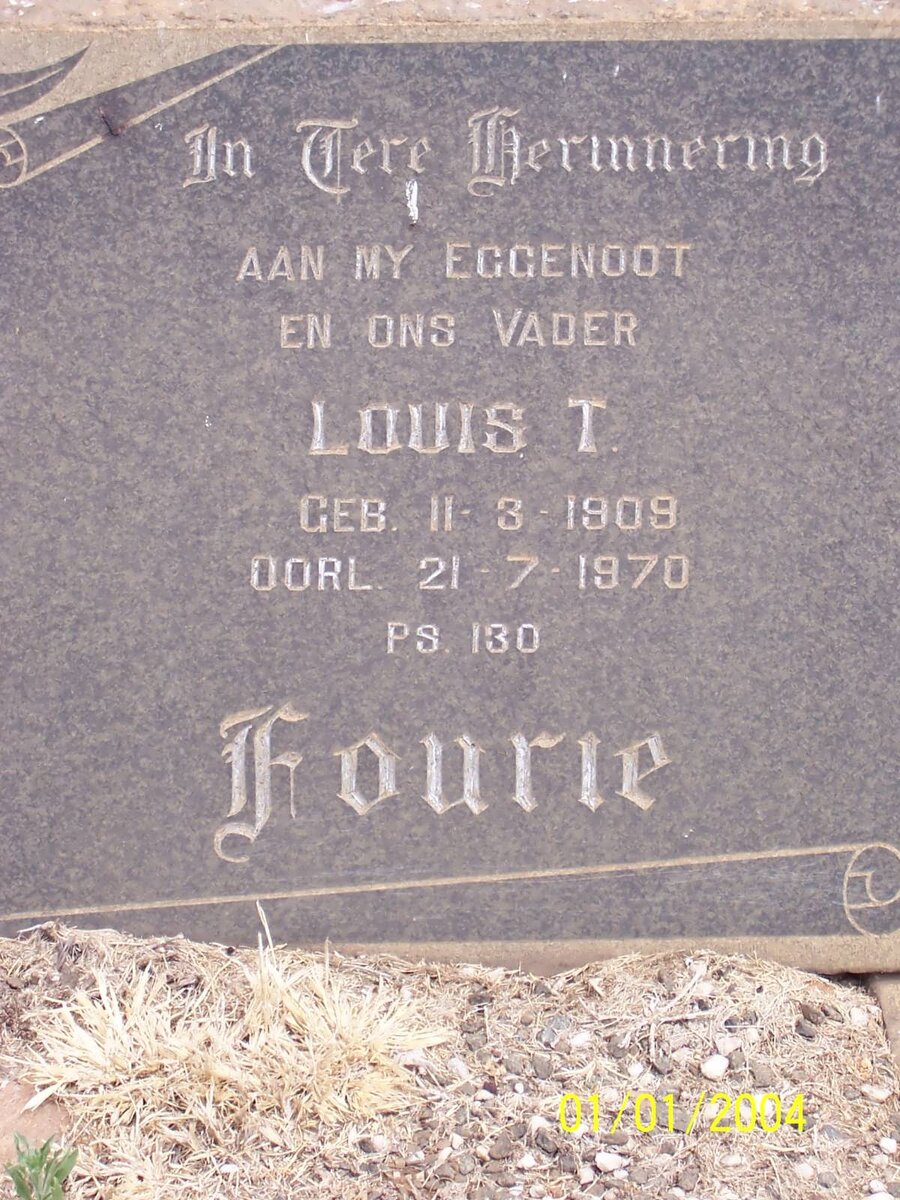 FOURIE Louis T. 1909-1970