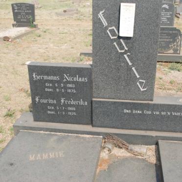 FOURIE Hermanus Nicolaas 1903-1975 &amp; Fourina Frederika 1908-1975