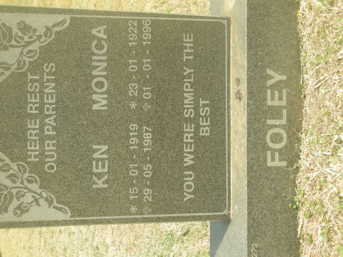 FOLEY Ken 1919-1987 &amp; Monica 1922-1996