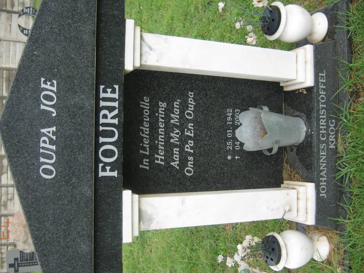 FOURIE Johannes Christoffel Krog 1942-2003