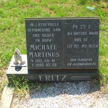 FRITZ Michael Martinus 1915-1996 &amp; Mary 1911-1993