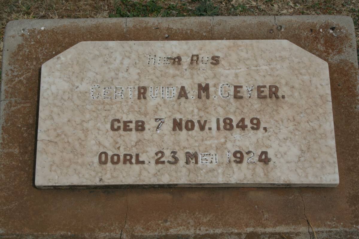 GEYER Gertruida M. 1849-1924