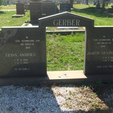 GERBER Frans Andries 1885-1963 &amp; Judith Susanna 1895-1983