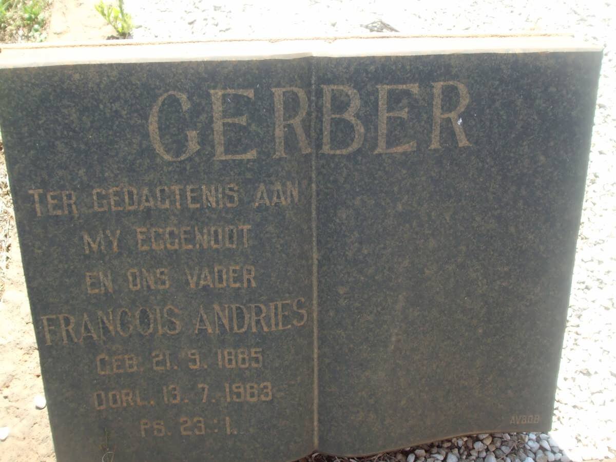 GERBER Francois Andries 1885-1963