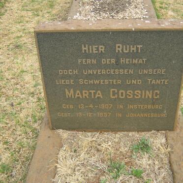 GOSSING Marta 1907-1957