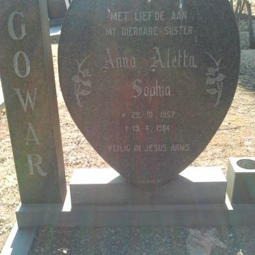 GOWAR Anna Aletta Sophia 1957-1984
