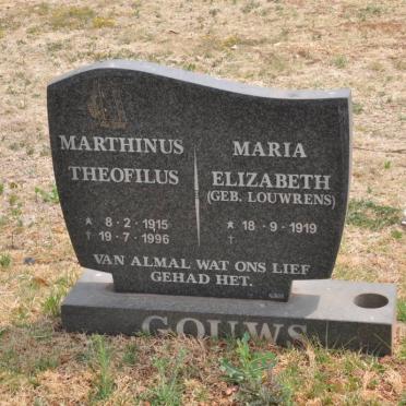 GOUWS Marthinus Theofilus 1915-1996 &amp; Maria Elizabeth LOUWRENS 1919-