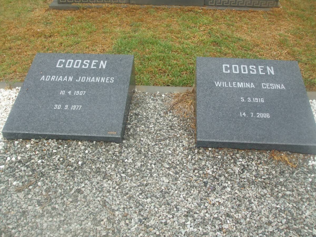 GOOSEN Adriaan Johannes 1907-1977 &amp; Willemina Gesina 1916-2006