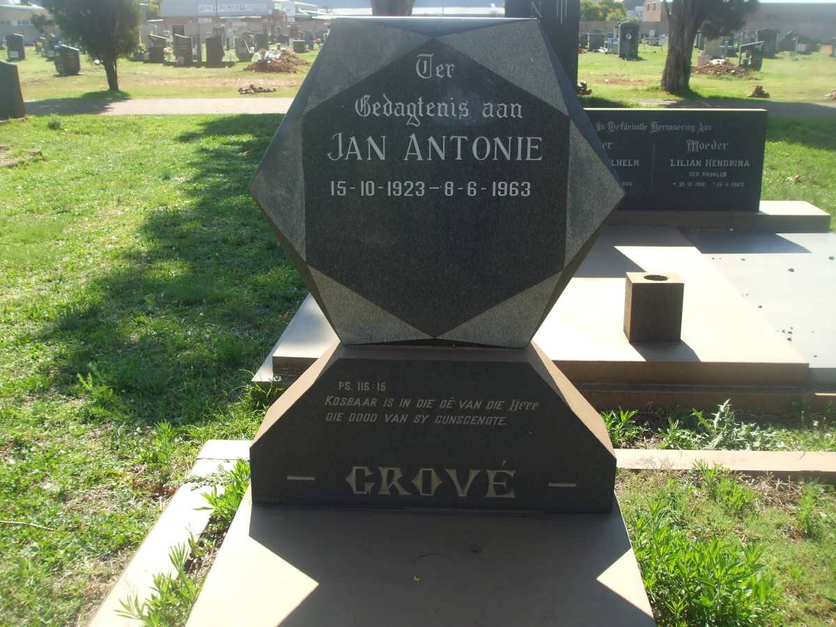 GROVÉ Jan Antonie 1923-1963