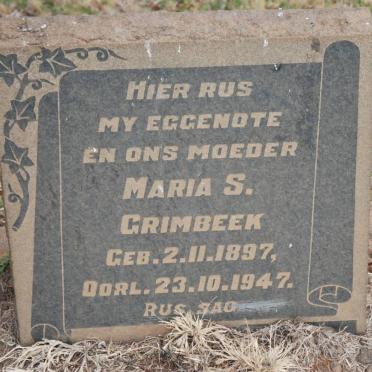GRIMBEEK Maria S. 1897-1947