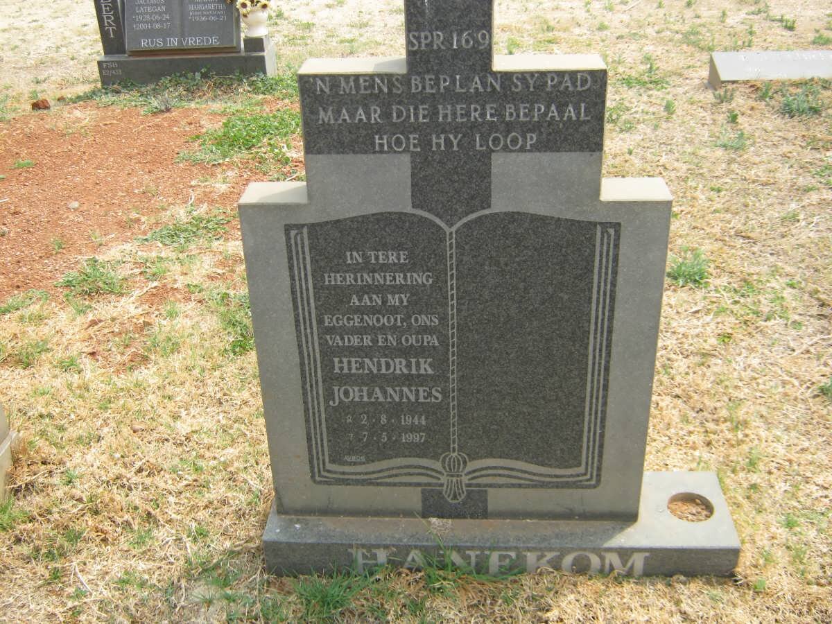 HANEKOM Hendrik Johannes 1944-1997