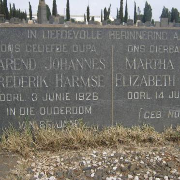 HARMSE Barend Johannes Frederik -1926 &amp; Martha Maria Elizabeth NORTJE -1944