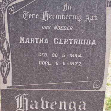 HAVENGA Martha Gertruida 1894-1972